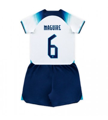 Maillot de foot Angleterre Harry Maguire #6 Domicile enfant Monde 2022 Manches Courte (+ pantalon court)